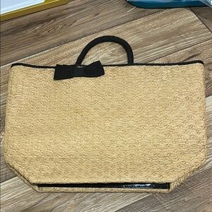 Bath & Body Works Tan and Black Tote Bag